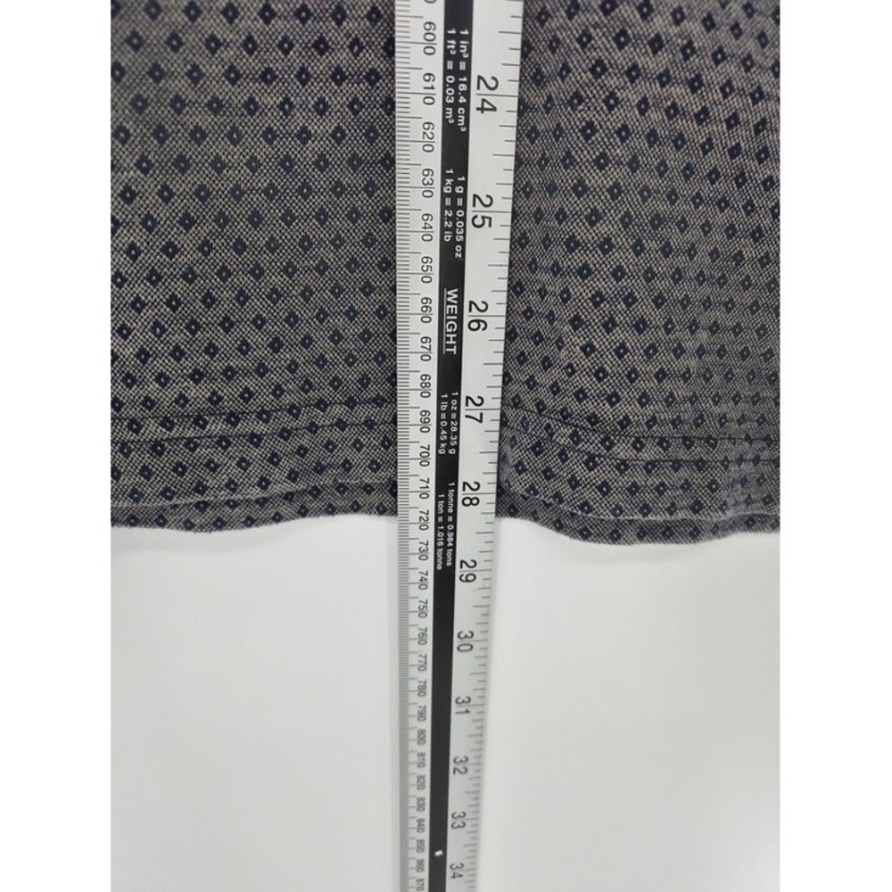 Denver Hayes Men's Patterned Polo Shirt L Grey Navy Classic Fit Golf Dad Casual - Picture 9 of 9